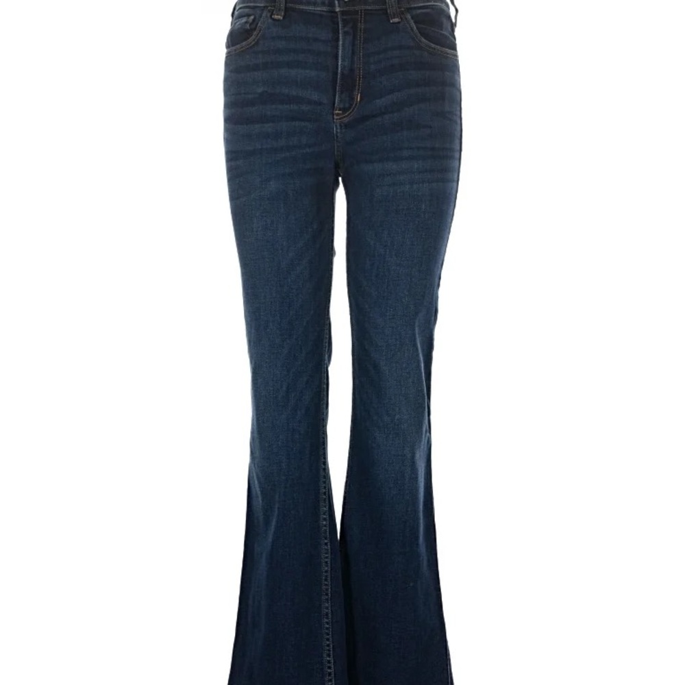 Hollister Dark Blue High-Rise Flare Jeans